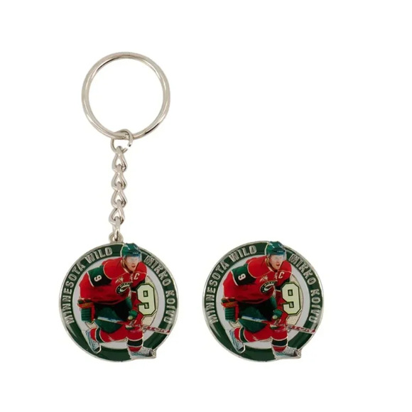 NHL  - Minnesota Wild Mikko Koivu Keychain / Magnet Combo (WILNHLPAKCMAG09) - Picture 1 of 1